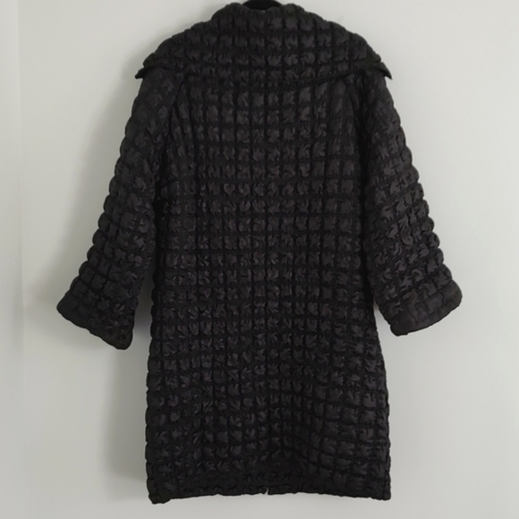 Tally Ho Reversible Mid Length Button Front Quilted Bubble Coat/Size L - Picture 4 of 9